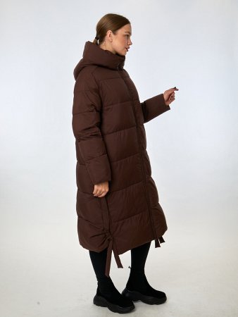 Пуховик женский стёганый с капюшоном