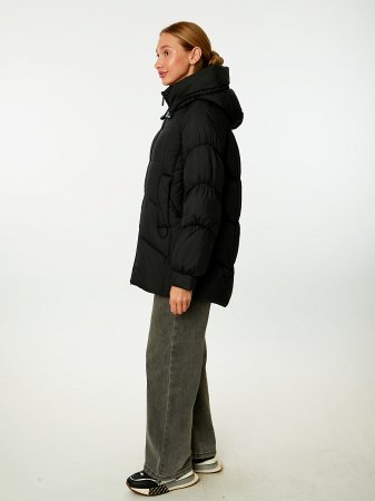 Пуховик женский стёганый с капюшоном