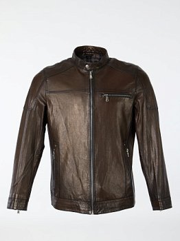 Укороченная куртка с воротником стойкой