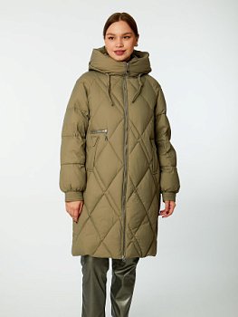 Пуховик стёганый с капюшоном