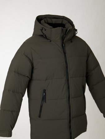 Пуховик мужской стёганый с капюшоном