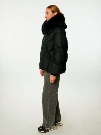 Пуховик женский стёганый с капюшоном