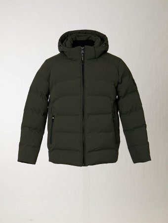 Пуховик мужской с капюшоном стёганый