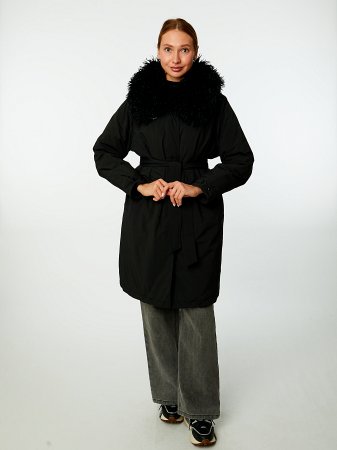 Пуховик-парка со съемным капюшоном