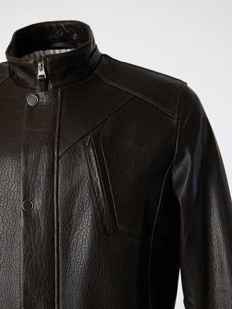 Куртка из натуральной кожи на хлопковом подкладе