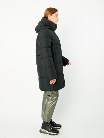 Пуховик женский стёганый с капюшоном