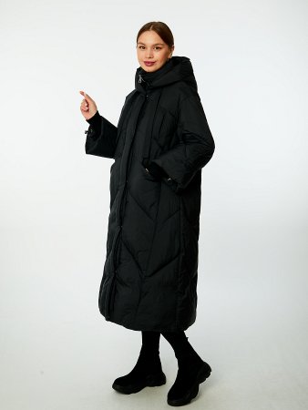 Пуховик женский удлинённый с капюшоном
