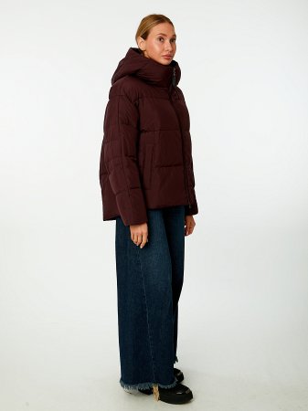 Пуховик женский стёганый с капюшоном