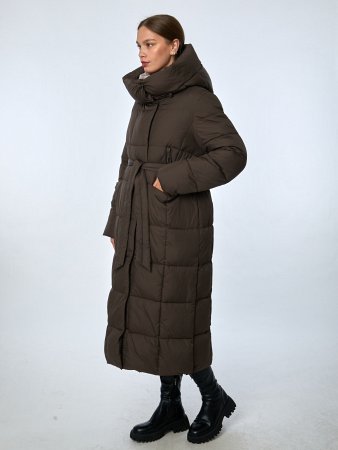 Пуховик женский с капюшоном удлинённый
