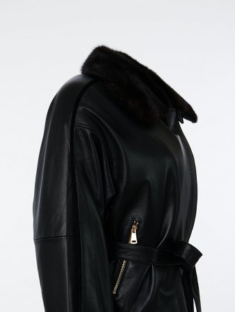 Утепленная куртка из натуральной кожи