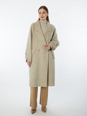 Пальто из натуральной шерсти без подклада