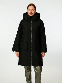 Пуховик женский удлинённый с капюшоном