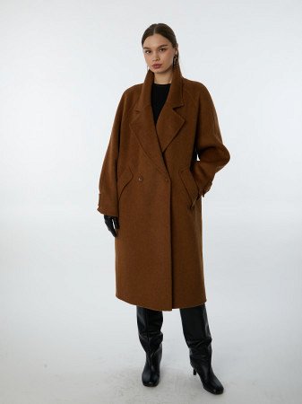 Пальто из натуральной шерсти без подклада