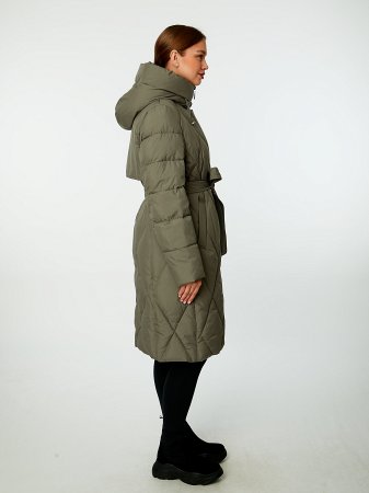 Пуховик женский стёганый с капюшоном