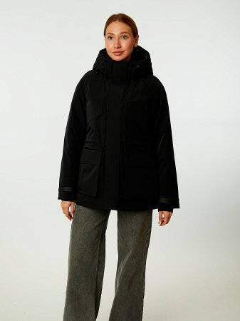 Пуховик женский с капюшоном