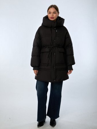 Пуховик женский стёганый с капюшоном