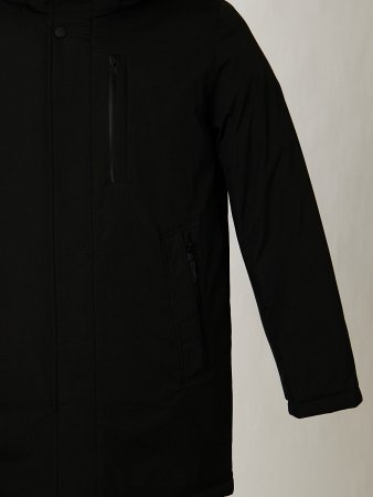 Пуховик мужской удлинённый с капюшоном