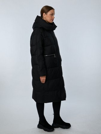 Пуховик женский с капюшоном стёганый