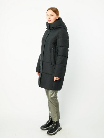 Пуховик женский стёганый с капюшоном