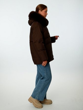 Пуховик женский с капюшоном