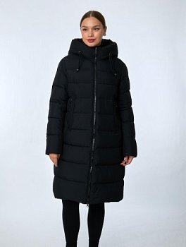Пуховик женский стёганый с капюшоном 