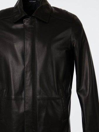 Полупальто мужское из натуральной кожи   