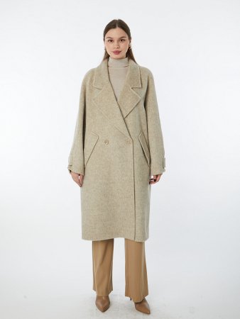 Пальто из натуральной шерсти без подклада