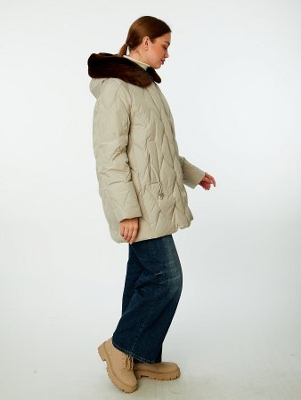 Пуховик стёганый с капюшоном