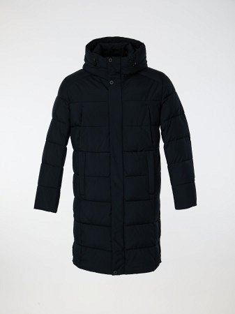 Пуховик удлинённый с капюшоном