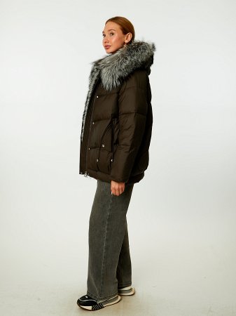 Пуховик стёганый с капюшоном