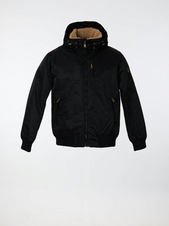 Пуховик укороченный с капюшоном