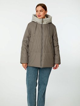 Пуховик стёганый с капюшоном