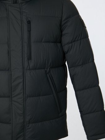 Пуховик мужской стёганый с капюшоном