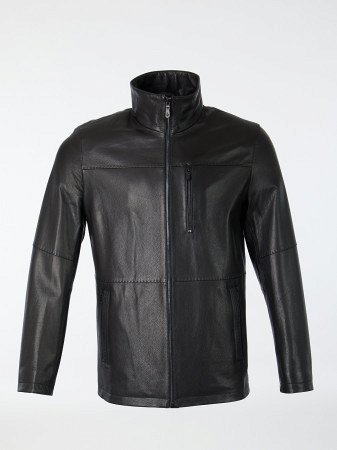 Утепленная куртка из натуральной кожи