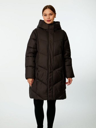 Пуховик стёганый с капюшоном