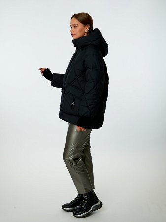 Пуховик женский с капюшоном укороченный