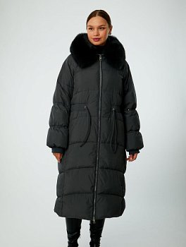 Пуховик женский удлинённый с капюшоном
