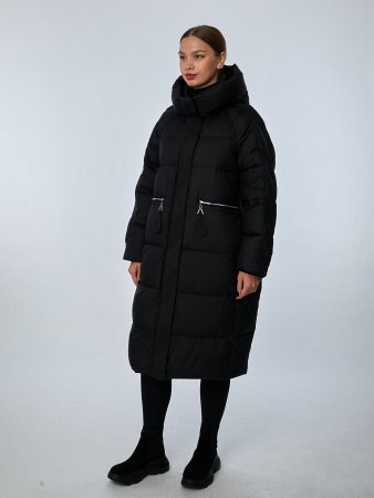 Пуховик женский с капюшоном стёганый