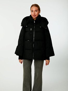 Пуховик женский стёганый с капюшоном