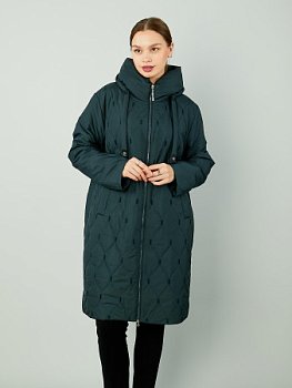 Пальто женское с капюшоном стёганое