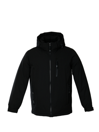 Пуховик мужской укороченный с капюшоном