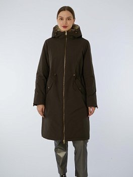 Парка женская удлинённая с капюшоном