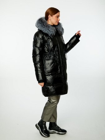 Пуховик женский стёганый с капюшоном