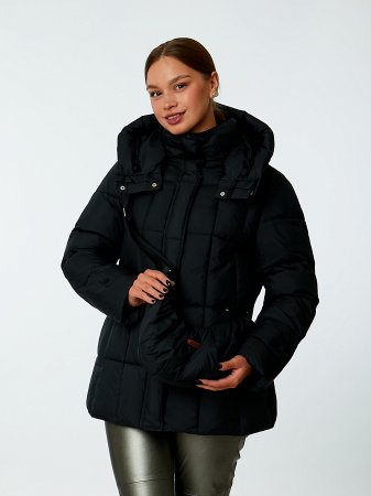 Пуховик женский стёганый с капюшоном