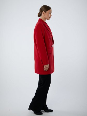 Пальто женское укороченное с английским воротником