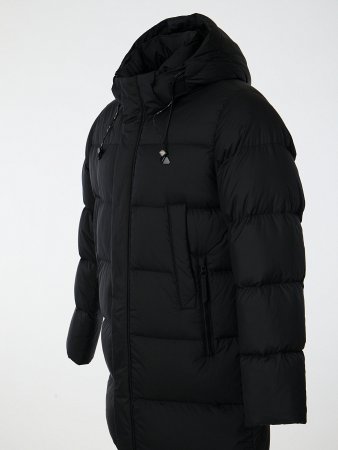 Пуховик мужской с капюшоном на пуху