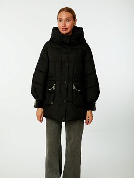 Пуховик женский стёганый с капюшоном