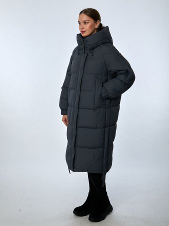 Пуховик женский с капюшоном удлинённый