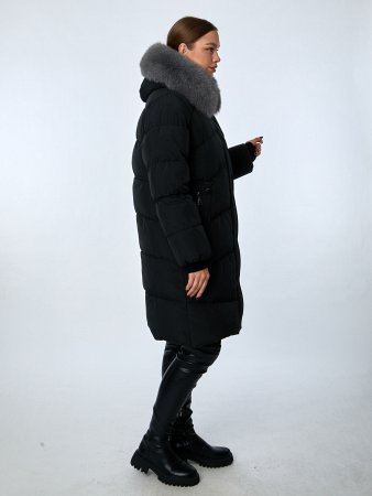 Пуховик женский стёганый с капюшоном