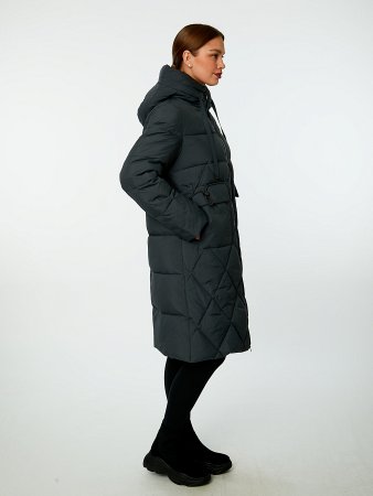 Пуховик женский стёганый с капюшоном